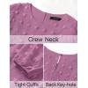 imageZESICA Womens Springl Long Sleeve Maxi Dresses Casual Crew Neck Swiss Dot Tiered Flowy A Line Wedding Guest DressPurple