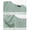 imageZESICA Womens Springl Long Sleeve Maxi Dresses Casual Crew Neck Swiss Dot Tiered Flowy A Line Wedding Guest DressTurquoise