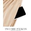 imageZESICA Womens Summer Casual Dresses Flutter Short Sleeve Crewneck Loose Flowy Tiered Beach Maxi Dress with PocketsApricot