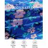 imageZESICA Womens Bohemian Floral Printed Wrap V Neck Short Sleeve Split Beach Party Maxi DressBlue