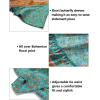imageZESICA Womens Bohemian Floral Printed Wrap V Neck Short Sleeve Split Beach Party Maxi DressLight Green
