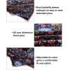 imageZESICA Womens Bohemian Floral Printed Wrap V Neck Short Sleeve Split Beach Party Maxi DressNavy