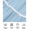imageZESICA Womens Summer Flutter Short Sleeve Smocked Midi Dress Casual High Waist Rickrack Tiered Flowy DressesBlue