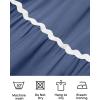 imageZESICA Womens Summer Flutter Short Sleeve Smocked Midi Dress Casual High Waist Rickrack Tiered Flowy DressesDusty Blue
