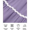imageZESICA Womens Summer Flutter Short Sleeve Smocked Midi Dress Casual High Waist Rickrack Tiered Flowy DressesPurple