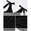imageZESICA Womens 2025 Summer Boho Casual V Neck Sleeveless Midi Dresses Tie Shoulder Flowy Tiered A Line Beach Long SundressBlack