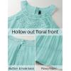 imageZESICA Womens 2025 Summer Boho Halter Short Dresses Sleeveless Hollow Out A Line Chiffon Flowy Ruffle Beach Mini SundressMint