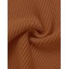 imageZESICA Womens Short Sleeve Crewneck T Shirt Summer Ribbed Knit Slim Fit Basic Solid Color Tee TopsBrown