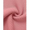 imageZESICA Womens Short Sleeve Crewneck T Shirt Summer Ribbed Knit Slim Fit Basic Solid Color Tee TopsDustypink
