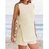 imageZESICA Womens Summer Two Piece Sweater Lounge Sets Casual Knit Trendy Tunic and Shorts OutfitsIvory