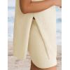 imageZESICA Womens Summer Two Piece Sweater Lounge Sets Casual Knit Trendy Tunic and Shorts OutfitsIvory