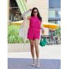imageZESICA Womens Summer Two Piece Sweater Lounge Sets Casual Knit Trendy Tunic and Shorts OutfitsRosered