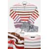 imageZESICA Womens Fall Long Sleeve Crew Neck Striped Color Block Casual Loose Knitted Pullover Sweater TopsPurple