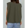 imageZESICA Womens Oversized Zip Up Cargo Vest Causal Street Ruched Hem Sleeveless Jackets TopsArmygreen