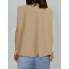 imageZESICA Womens Oversized Zip Up Cargo Vest Causal Street Ruched Hem Sleeveless Jackets TopsKhaki