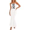 imageZESICA Womens Summer Elegant Off Shoulder Maxi Dress 2025 Sleeveless Mermaid Bodycon Wedding Party Long DressesWhite