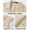 imageZESICA Womens 2025 Casual 2 Piece Outfits Short Sleeve Blazer Jacket and Wide Leg Pants Loose Business Suit SetsApricot