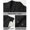 imageZESICA Womens 2025 Casual 2 Piece Outfits Short Sleeve Blazer Jacket and Wide Leg Pants Loose Business Suit SetsBlack