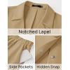 imageZESICA Womens 2025 Casual 2 Piece Outfits Short Sleeve Blazer Jacket and Wide Leg Pants Loose Business Suit SetsKhaki
