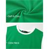 imageZESICA Womens Cap Sleeve Tank Tops Loose Fit Summer Trendy Crewneck Colorblock ShirtsGreen