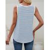 imageZESICA Womens Summer Casual Striped Tank Top Sleeveless Scoop Neck Loose Fit Color Block Tops 2025 Fashion ClothesBlue