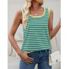 imageZESICA Womens Summer Casual Striped Tank Top Sleeveless Scoop Neck Loose Fit Color Block Tops 2025 Fashion ClothesGreen