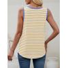 imageZESICA Womens Summer Casual Striped Tank Top Sleeveless Scoop Neck Loose Fit Color Block Tops 2025 Fashion ClothesKhaki
