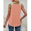 imageZESICA Womens Summer Casual Striped Tank Top Sleeveless Scoop Neck Loose Fit Color Block Tops 2025 Fashion ClothesOrange