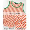 imageZESICA Womens Summer Casual Striped Tank Top Sleeveless Scoop Neck Loose Fit Color Block Tops 2025 Fashion ClothesOrange