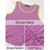 imageZESICA Womens Summer Casual Striped Tank Top Sleeveless Scoop Neck Loose Fit Color Block Tops 2025 Fashion ClothesPink