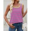 imageZESICA Womens Summer Casual Striped Tank Top Sleeveless Scoop Neck Loose Fit Color Block Tops 2025 Fashion ClothesPink