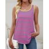 imageZESICA Womens Summer Casual Striped Tank Top Sleeveless Scoop Neck Loose Fit Color Block Tops 2025 Fashion ClothesPink