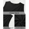 imageZESICA Womens Summer Pleated Tank Top Sleeveless Crewneck Casual Loose Flowy Tops Shirts 2025 Fashion Clothes OutfitsBlack