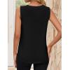 imageZESICA Womens Summer Pleated Tank Top Sleeveless Crewneck Casual Loose Flowy Tops Shirts 2025 Fashion Clothes OutfitsBlack