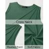 imageZESICA Womens Summer Pleated Tank Top Sleeveless Crewneck Casual Loose Flowy Tops Shirts 2025 Fashion Clothes OutfitsGreen