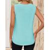 imageZESICA Womens Summer Pleated Tank Top Sleeveless Crewneck Casual Loose Flowy Tops Shirts 2025 Fashion Clothes OutfitsLakegreen