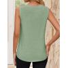 imageZESICA Womens Summer Pleated Tank Top Sleeveless Crewneck Casual Loose Flowy Tops Shirts 2025 Fashion Clothes OutfitsLightgreen