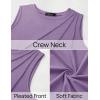 imageZESICA Womens Summer Pleated Tank Top Sleeveless Crewneck Casual Loose Flowy Tops Shirts 2025 Fashion Clothes OutfitsPurple