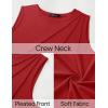imageZESICA Womens Summer Pleated Tank Top Sleeveless Crewneck Casual Loose Flowy Tops Shirts 2025 Fashion Clothes OutfitsRed