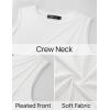 imageZESICA Womens Summer Pleated Tank Top Sleeveless Crewneck Casual Loose Flowy Tops Shirts 2025 Fashion Clothes OutfitsWhite