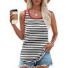imageZESICA Womens Summer Casual Striped Tank Top Sleeveless Scoop Neck Loose Fit Color Block Tops 2025 Fashion ClothesBlack