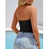 imageZESICA Womens Halter Tank Top 2025 Summer Sleeveless Scoop Neck Backless Shirts Slim Fitted Casual Ruched Crop TopsBlack