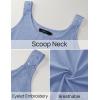 imageZESICA Womens Summer Eyelet Tank Tops Loose Trendy Scoop Neck Sleeveless Flowy ShirtsBlue