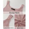 imageZESICA Womens Summer Eyelet Tank Tops Loose Trendy Scoop Neck Sleeveless Flowy ShirtsDarkpink