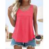 imageZESICA Womens Summer Eyelet Tank Tops Loose Trendy Scoop Neck Sleeveless Flowy ShirtsPeach