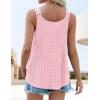 imageZESICA Womens Summer Eyelet Tank Tops Loose Trendy Scoop Neck Sleeveless Flowy ShirtsPink