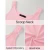 imageZESICA Womens Summer Eyelet Tank Tops Loose Trendy Scoop Neck Sleeveless Flowy ShirtsPink