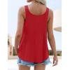 imageZESICA Womens Summer Eyelet Tank Tops Loose Trendy Scoop Neck Sleeveless Flowy ShirtsRed