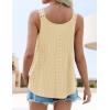 imageZESICA Womens Summer Eyelet Tank Tops Loose Trendy Scoop Neck Sleeveless Flowy ShirtsYellow