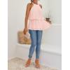 imageZESICA Womens Summer Halter Tank Tops Casual Sleeveless Ruffle Tiered Layered Chiffon Flowy Blouse ShirtsPink